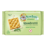 1 CONFEZIONE DA 6 MONOPORZIONI DI QUADRETTI CRACKERS AL ROSMARINO CON FARINA DI RISO MULINO BIANCO 33 GR 