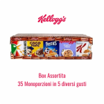 KELLOGG'S CONFEZIONE MISTA (CORN FLAKES-FROSTIES-COCO POPS-FRUIT'N FIBRE, SPECIAL K) DI MONOPORZIONE - 35 PEZZI