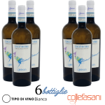 6 BOTTIGLIE DI VINO BACCHANALIA FALERNO DEL MASSICO BIANCO DOC 75 ML -COLLE FASANI